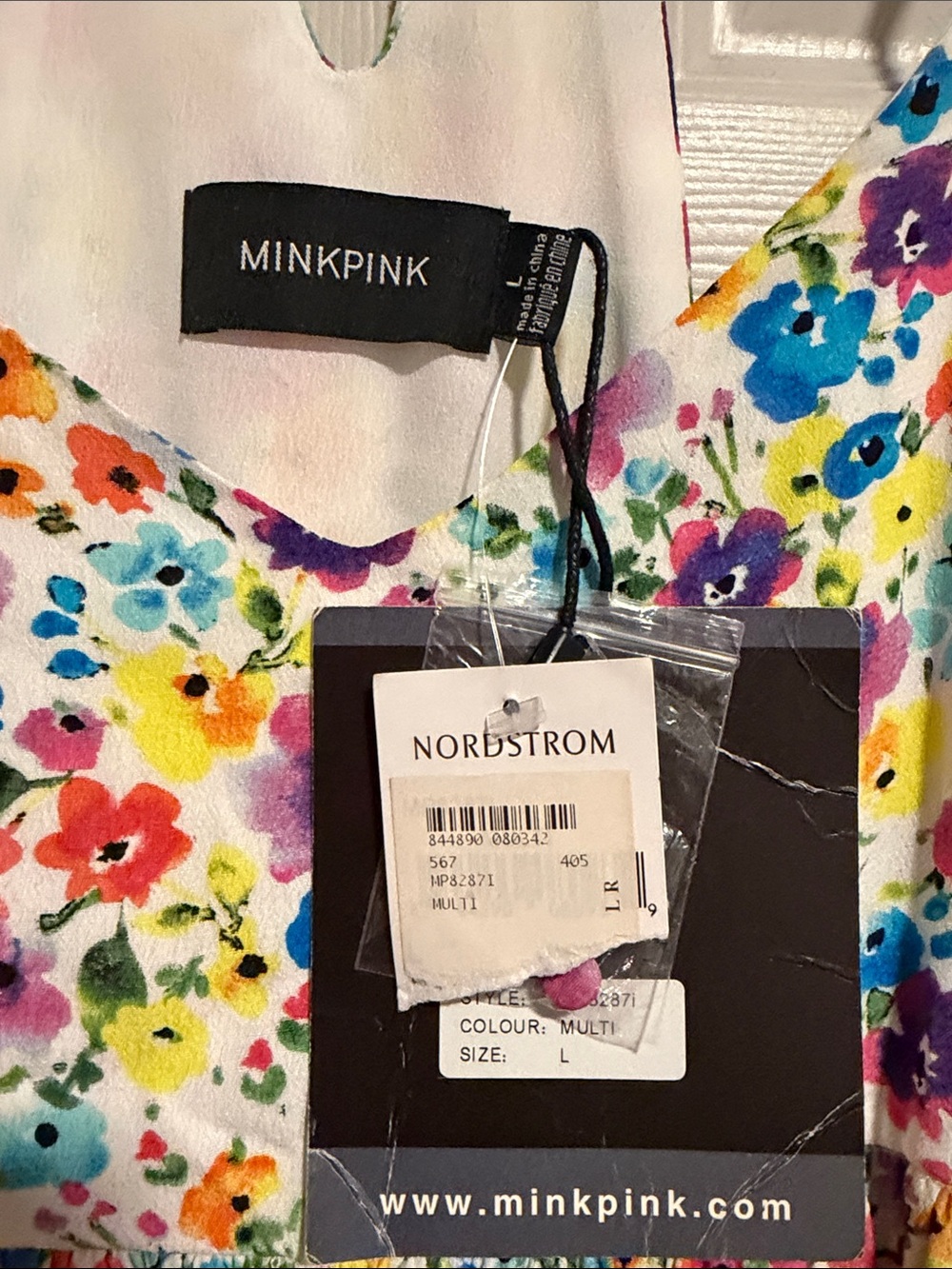 MINKPINK White Floral Spaghetti-Strap Sundress - Picture 2 of 6